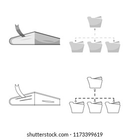 Isolated object of education and learning logo. Set of education and school stock symbol for web.