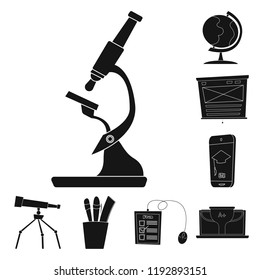 Isolated object of education and learning logo. Collection of education and school stock symbol for web.