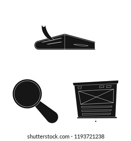 Isolated object of education and learning logo. Collection of education and school stock vector illustration.