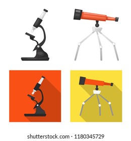 Isolated object of education and learning sign. Set of education and school stock vector illustration.