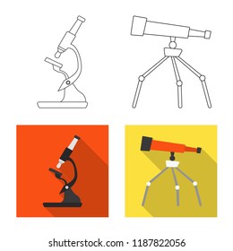 Isolated object of education and learning sign. Collection of education and school vector icon for stock.