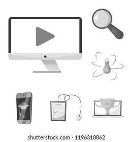 Isolated object of education and learning sign. Set of education and school vector icon for stock.