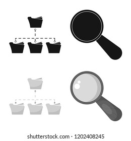 Isolated object of education and learning sign. Collection of education and school vector icon for stock.