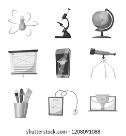 Isolated object of education and learning symbol. Set of education and school vector icon for stock.