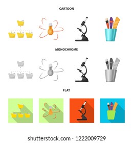 Isolated object of education and learning symbol. Collection of education and school vector icon for stock.