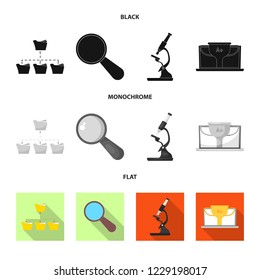 Isolated object of education and learning symbol. Set of education and school vector icon for stock.