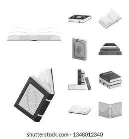 Isolated object of education and source sign. Set of education and information stock symbol for web.