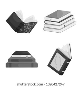 Isolated object of education and source symbol. Set of education and information vector icon for stock.