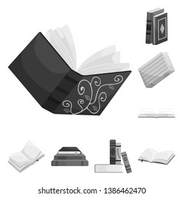 Isolated object of education and source symbol. Set of education and information vector icon for stock.