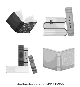 Isolated object of education and source symbol. Collection of education and information vector icon for stock.