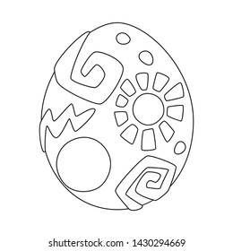 Isolated object of egg and dragon logo. Collection of egg and easter stock vector illustration.