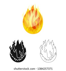 Isolated object of egg and dragon sign. Set of egg and fiery vector icon for stock.