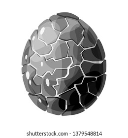 Isolated Object Of Egg And Dragon Symbol. Set Of Egg And Magma Vector Icon For Stock.