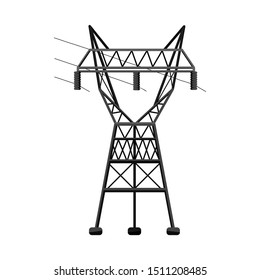 Isolated object of electrical and station sign. Web element of electrical and transmit stock vector illustration.