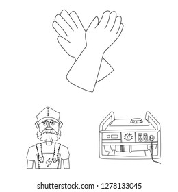 Isolated object of electricity and electric icon. Set of electricity and energy vector icon for stock.