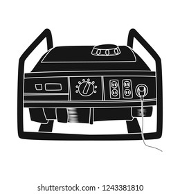 Isolated object of electricity and electric symbol. Set of electricity and energy stock vector illustration.