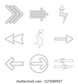 Isolated object of element and arrow icon. Collection of element and direction stock symbol for web.