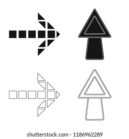 Isolated object of element and arrow icon. Collection of element and direction stock vector illustration.