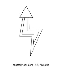 Isolated object of element and arrow icon. Set of element and direction vector icon for stock.