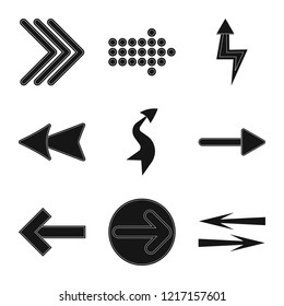 Isolated object of element and arrow icon. Collection of element and direction vector icon for stock.