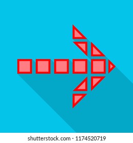 Isolated object of element and arrow logo. Set of element and direction vector icon for stock.