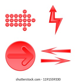 Isolated object of element and arrow logo. Set of element and direction vector icon for stock.