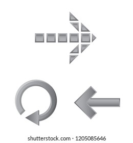 Isolated object of element and arrow logo. Collection of element and direction stock vector illustration.
