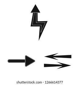 Isolated object of element and arrow logo. Set of element and direction stock vector illustration.