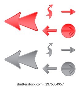 Isolated object of element and arrow logo. Collection of element and direction stock vector illustration.