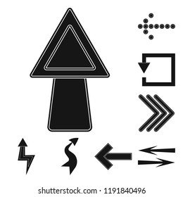 Isolated object of element and arrow sign. Collection of element and direction stock vector illustration.