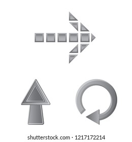 Isolated object of element and arrow sign. Collection of element and direction vector icon for stock.