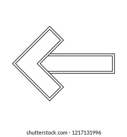 Isolated object of element and arrow symbol. Set of element and direction vector icon for stock.