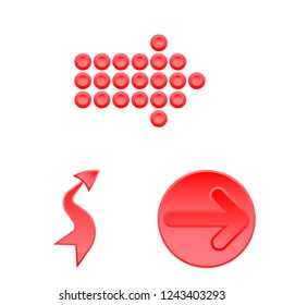 Isolated object of element and arrow symbol. Set of element and direction stock vector illustration.