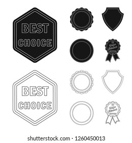 Isolated object of emblem and badge . Collection of emblem and sticker stock vector illustration.