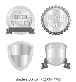 Isolated object of emblem and badge icon. Collection of emblem and sticker vector icon for stock.