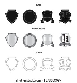 Isolated object of emblem and badge icon. Set of emblem and sticker stock vector illustration.