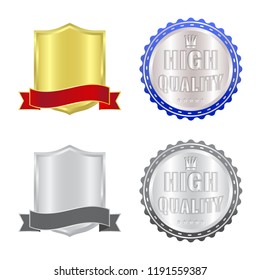 Isolated object of emblem and badge icon. Collection of emblem and sticker stock vector illustration.