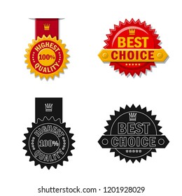 Isolated object of emblem and badge icon. Set of emblem and sticker vector icon for stock.