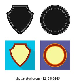 Isolated object of emblem and badge icon. Collection of emblem and sticker stock symbol for web.