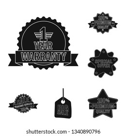 Isolated object of emblem and badge icon. Collection of emblem and sticker vector icon for stock.