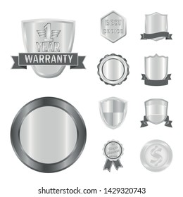 Isolated object of emblem and badge icon. Set of emblem and sticker vector icon for stock.