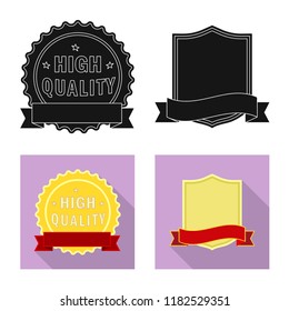 Isolated object of emblem and badge logo. Set of emblem and sticker stock symbol for web.