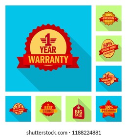Isolated object of emblem and badge logo. Set of emblem and sticker stock symbol for web.