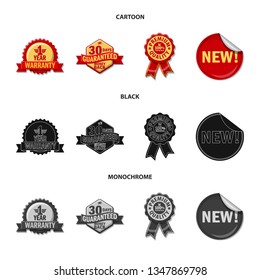 Isolated object of emblem and badge logo. Collection of emblem and sticker stock symbol for web.