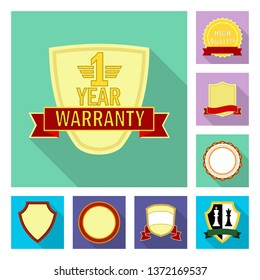 Isolated object of emblem and badge logo. Set of emblem and sticker stock symbol for web.