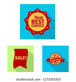 Isolated object of emblem and badge sign. Collection of emblem and sticker stock symbol for web.