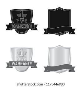 Isolated object of emblem and badge sign. Collection of emblem and sticker vector icon for stock.