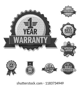 Isolated object of emblem and badge sign. Collection of emblem and sticker vector icon for stock.