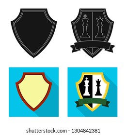Isolated object of emblem and badge sign. Collection of emblem and sticker vector icon for stock.