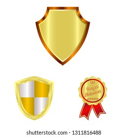 Isolated object of emblem and badge sign. Set of emblem and sticker stock symbol for web.
